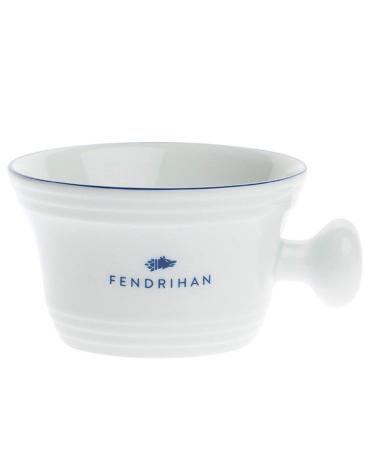 Fendrihan Porcelain Apothecary Shaving Mug Hand-Painted Rim (Dark Blue)
