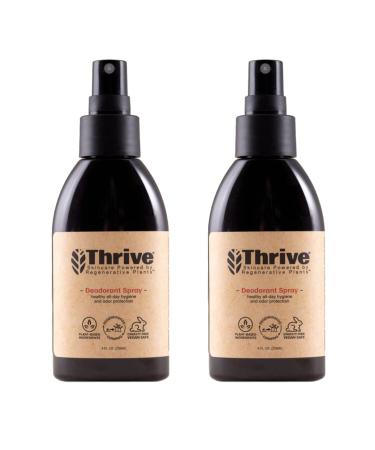 Thrive Natural Care Deodorant Spray 4 Ounces (2 Pack) - All Day Protection Aluminum Free Deodorant for Women & Men - Non-Irritating Natural Spray Deodorant Powered by Regenerative Plants - Vegan 1 Count (Pack of 2)