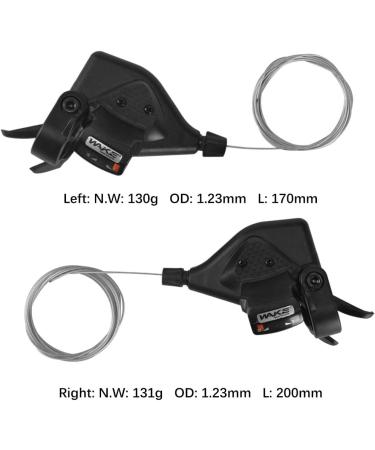 LITEONE 8 Speed Mountain Bike Shifter Set - 3x8 Thumb Gear Shifters for MTB, BMX, Road Bike - Includes Cables - 1 Pair (Right and Left) - Buy Online on SooperMarket.com