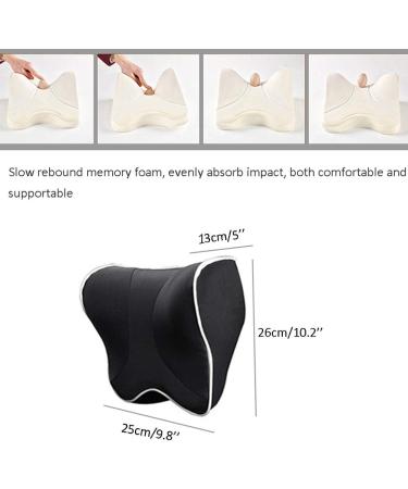 ZATOOTO Car Neck Pillow - Memory Foam Headrest Support for Adults and Kids (Black) - Buy Online on SooperMarket.com