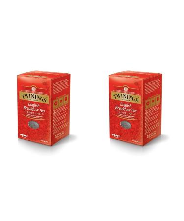 Twinings English Breakfast Tea - Black Tea Lose in the tea can - strong black tea made of high -quality tea leaves picked in SR Lankas and India's best tea gardens 200 g (pack of 2) 200 g (2 pack)