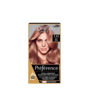 L Or al Paris Luminous Colour Permanent Hair Dye 7.23 Bali Rose Gold Blonde Up to 100% Grey Coverage Long-lasting Radiance Hair Colour All Hair Types Preference 1 Application BALI 7.23