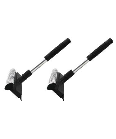 ZABEES Squeegee Window Cleaner Telescopic Cleaning Brush Tools For Home And Car - Professional Windshield And Door Cleaning Tool 29X20CM Black
