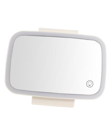 minkissy 1pc Car Vanity Mirror Automobile Makeup Mirror Vanity Sun Visor Mirror Auto Cosmetic Mirror Car Sun Visor Clip-on Vanity Mirror White Touch Aluminum Mirror Shade Car Travel