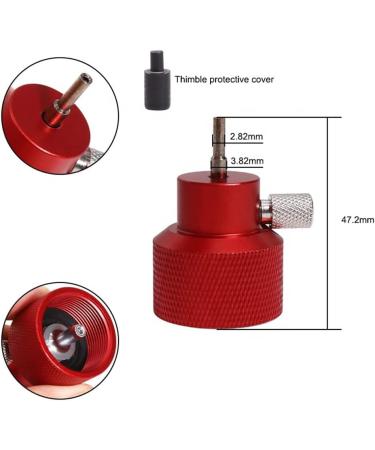 Gurlleu Universal Airsoft Propane Refilling Adapter with Silicone Oil Port - Red - Buy Online on SooperMarket.com
