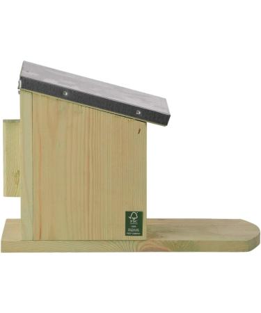 Squirrel Nut Feeder Zinc Roof Pinewood FSC 100% Wildlife Garden - Buy Online on SooperMarket.com