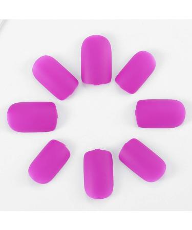 Sethexy Matte Purple False Nails - Short Full Cover Salon Art Design - 24pcs for Women & Girls - Buy Online on SooperMarket.com
