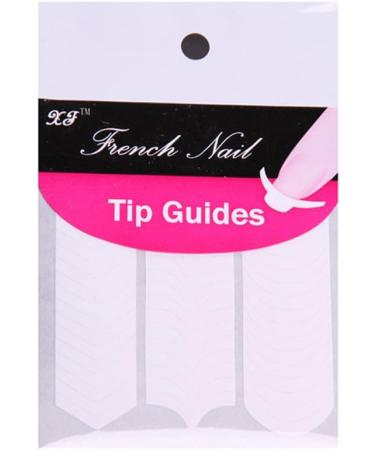 1/100 Pack French Stencil Nail Art Form Fringe Guides Manicure Sticker Tips Tape False Nails With And Design - Buy Online on SooperMarket.com