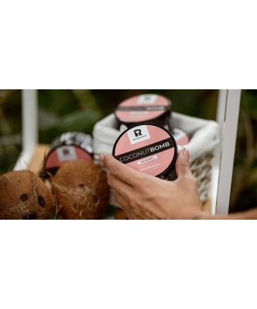 BYROKKO Coconut Bomb Hair Mask - Nourishing Deep Conditioner for Damaged Hair Natural Coco Oil Treatment 180g & Free Brush - Ideal for All Hair Types - Buy Online on SooperMarket.com