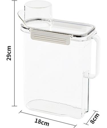 Laundry Detergent Dispenser 2.7L Washing Powder Storage Clear Liquid Laundry Detergent Container Storage Box with Measuring Cup Washing Powder Softener Dispenser Lotion Package Container - Buy Online on SooperMarket.com