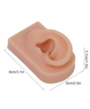 Silicone Ear Model for Piercing Training | Soft Flexible & Reusable Human Ear Display (Dark Skin Color) - International Shipping Available - Buy Online on SooperMarket.com