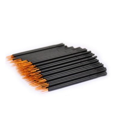 Gogogmee Makeup Lip Gloss 100pcs Eyeshadow Liner Brush White Outfit Disposable Eyeliner Applicator Eye Shadow Brush Soft Head 15cmX10cm Orange