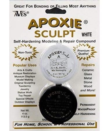 Aves Apoxie Sculpt - 2 Part Modeling Compound (A & B) - 1/4 Pound, White