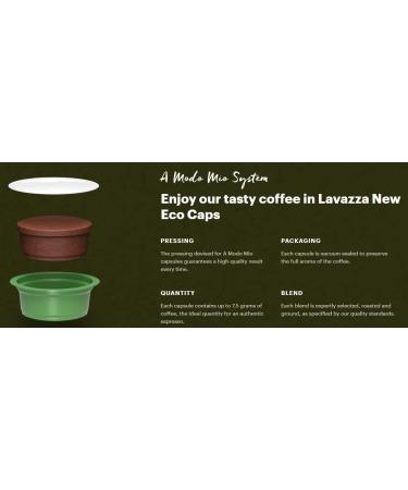 Lavazza A Modo Mio Tierra Bio for Planet 16 ECO CAPS Coffee Capsules (6) - Buy Online on SooperMarket.com