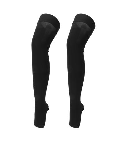 Toeless stockings compression stockings Skin-friendly Good elasticity Comfortable for working in multiple places(L)