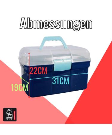 PFIFF 100576 Children's Grooming Box - 6-Piece Horse Care Kit in Blue | International Shipping Available - Buy Online on SooperMarket.com