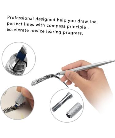 NOLITOY 1pc Slender Multifunction Single-end Pointed Pen Embroidery Eyebrow Thin Manual Silver - Buy Online on SooperMarket.com