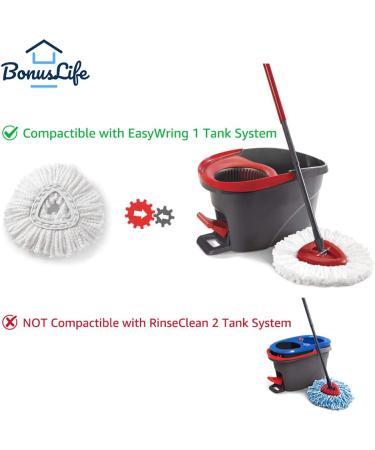 6 Pack Spin Mop Replacement Heads - Easy Cleaning Microfiber Refills - Buy Online on SooperMarket.com