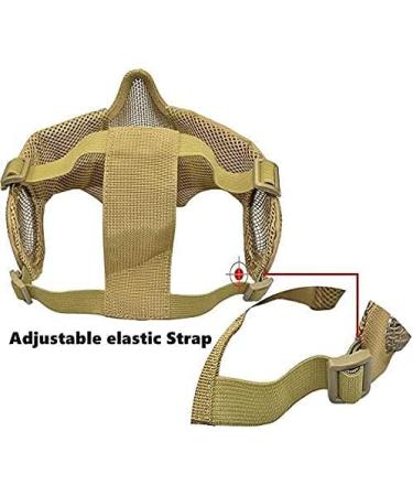MH Tactical Fast Helmet with Foldable Ear Protection, Half Face Mesh Mask and Goggles Set - CP | Ideal for Airsoft, Paintball, CS Game - Buy Online on SooperMarket.com