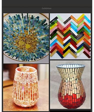 Clear Glass Mosaic Strips DIY Kit - 200g Stained Glass Pieces for Crafts - Buy Online on SooperMarket.com