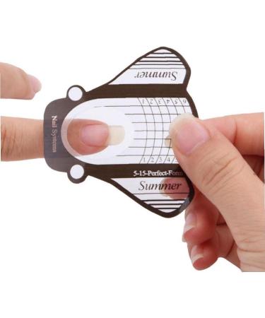 French Nail Form Sticker 100pcs Uv Gel Nail Art Extension Guide Transparent Nail Stencil Salon Nails Diy Styling Tools - Buy Online on SooperMarket.com
