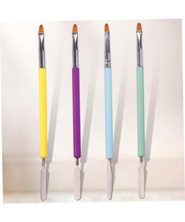 1PC Dual Ended Nail Gel Brush Acrylic Nails UV Gel Picker Extension Brush Pen Spatula Manicure Tool Purple - Buy Online on SooperMarket.com