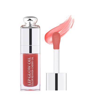 Aaiffey Hydrating Plumping Lip Glow Oil Moisturizing Lip Tint Transparent Oil Lip Care Non-sticky Glossy Lip Glow Fresh Texture Primer Lip Balm (Rosewood)