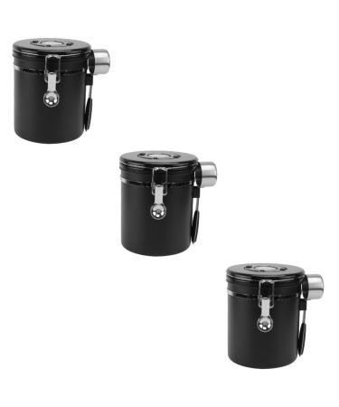 Zerodeko 3 Pcs Coffee Bean Airtight Can Seal Storage Jar 304 Stainless Steel