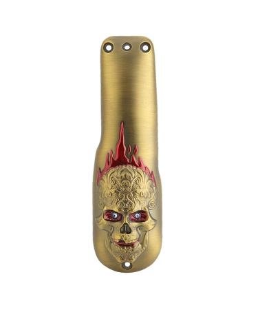 Professional Hair Clipper Front Cover Electric Hair Cutter Trimmer Sheel Protective Casing for WAHL (skull gold)