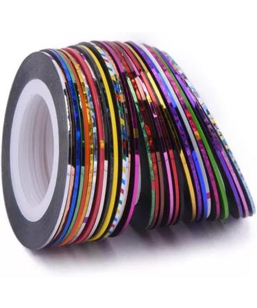 Nail Striping Tape Nail Art Striping Decals Nail Line Sticker DIY Nail Tip Decoration 32PCS Nail Striping Tape - Buy Online on SooperMarket.com