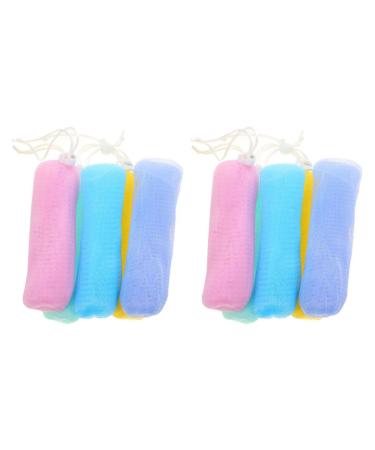 Mikinona 10pcs Foaming Soap Mesh Bag Soap Pouch Saver Soap Foaming Net Soap Sleeve Holder Soft Foam Net 14.5x5cm As Shown 1