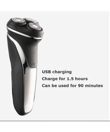 Premium Waterproof Electric Shaver for Men - Cordless Rechargeable Rotary Razor with Pop-up Trimmer (Blue) - Ideal for Wet & Dry Use - Buy Online on SooperMarket.com