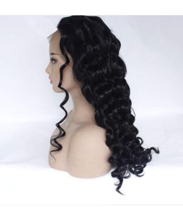 BGHJUE N Black Long Roll Synthetic Wig for Women - Heat Resistant Left Side Part High Density International Shipping - Buy Online on SooperMarket.com