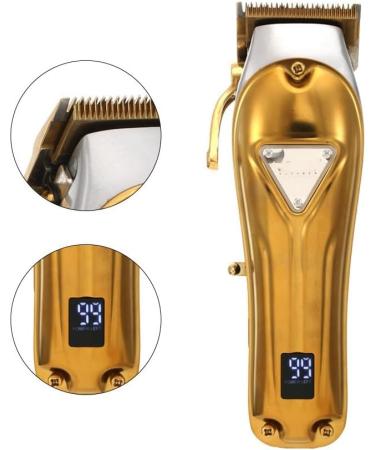 MAYIT Gold Hair Clippers for Men - High Power Electric Salon Clipper with Digital Display & Base Charging - Buy Online on SooperMarket.com