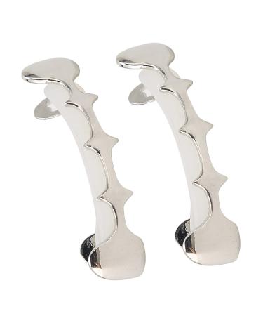 Irregular Hip Hop False Tooth Set Halloween Festival Hip Hop Tooth Decoration Accessory (Silver Color)