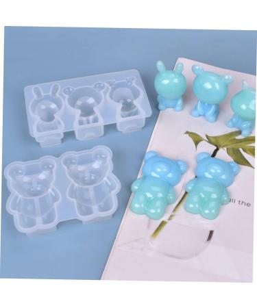 FELTECHELECTR 2pcs Doll Cartoon Ornaments Adorable Rabbit Molds Pendants Dessert Earring Shape Coaster Crystal - Buy Online on SooperMarket.com