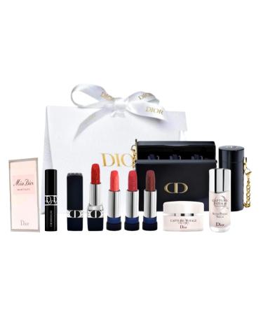Dior Minaudiere Rouge Lipsticks and Mini Cell Energy Skincare Holiday Gift Set Limited Edition