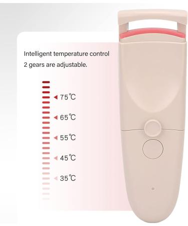 Verdant Touch Apricot Heated Lash Curler Heated Eyelash Curler USB Chargeable Electric Lash Curler 2 Gears Portable Long Lasting Heating Apricot - Buy Online on SooperMarket.com