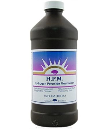 Heritage Products Hydrogen Peroxide Mouthwash 16-Ounces (Pack of 4)
