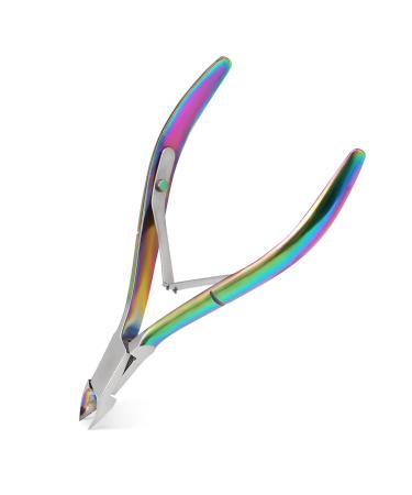 Cuticle Trimmer with Cuticle Pusher Cuticle Remover Cutter Nipper and Cuticle Nail Pusher Peeler Scraper Durable Dead Skin Clipper Manicure Pedicure Tools (Colorful)