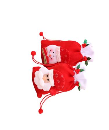 KOMBIUDA 2pcs Christmas Favor Bag Christmas Bag Candy Bag for Christmas Bag Portable Apple Bag Child
