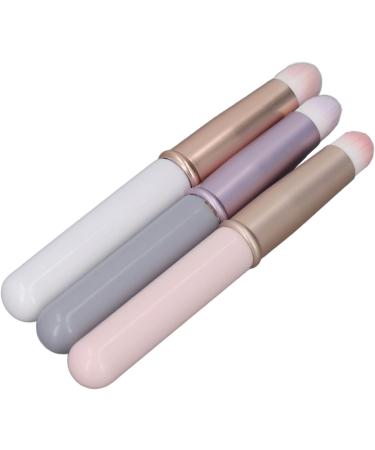 Lip Brush 3 Pieces Lip Brush Compact and Durable Round Head Easy to Clean with Lipstick Cover - Buy Online on SooperMarket.com
