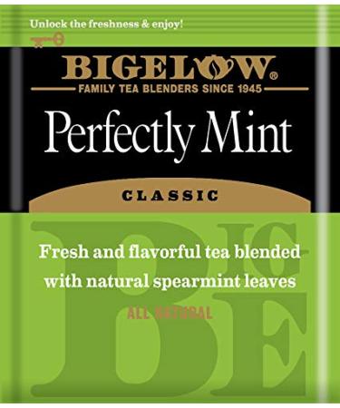 Bigelow Perfectly Mint Black Tea - Caffeinated, 120 Tea Bags (20 Count x 6 Pack) - Buy Online on SooperMarket.com