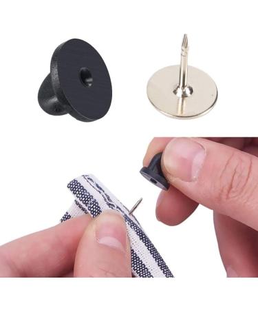 Tie Tacks Blank Pins - 50 Pairs with PVC Rubber Pin Backs for Badge Insignia DIY Crafts - Buy Online on SooperMarket.com