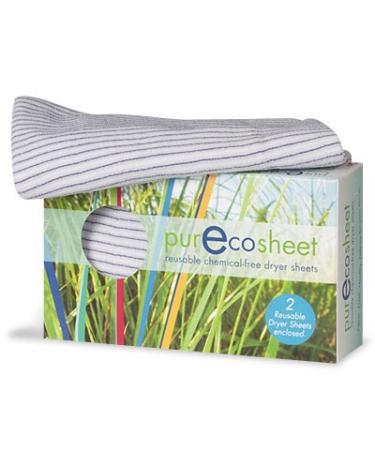 Purecosheet - Reusable Dryer Sheets | Cost effective (500+ loads), Chemical Free & Vegan Dryer Sheet | Safe For Infants & Allergy/Eczema Sufferers | Hypoallergenic | 2 Count