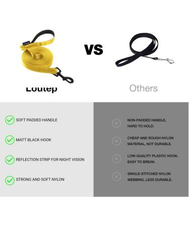Loutep Reflecting Training Lines for Dogs - Extra Long Leash in 3m 5m 10m 15m 20m 25m 30m - Strong Nylon Rope with Padded Handle for All Sizes - 20m Yellow Reflecting Dog Leash - Buy Online on SooperMarket.com