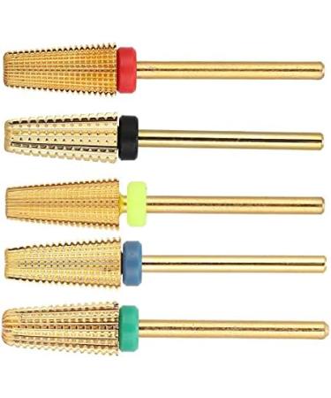 5 in 1 Carbide Tapered Cone Nail Drill Bits Set - Nail Art Pedicure Manicure Tools Accessories (Available in XF F M C X Grain) - Buy Online on SooperMarket.com
