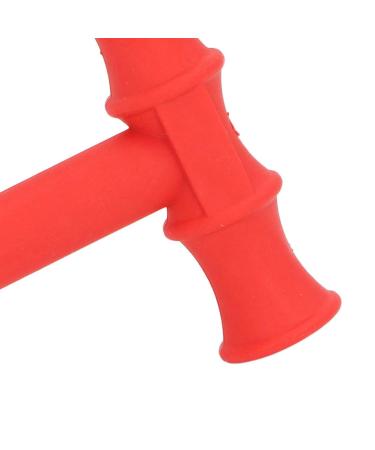 Sensory Chewing Oral Motor Skills Tool | T-Shaped Chewing Tube for Speech Training | Chewing Tubes for Kids & Adults - 8x6 cm Red - Buy Online on SooperMarket.com