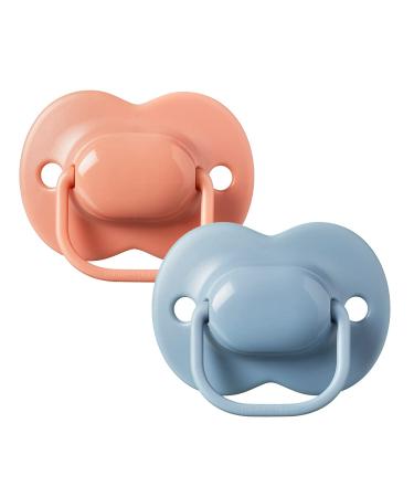 Tommee Tippee Cherry Latex Soother 6-18 months pack of 2 soothers with 100% natural latex baglet