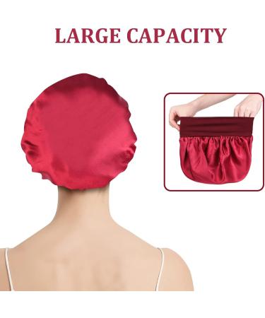 URAQT Satin Sleep Cap 2 Pack - Large Night Head Cover for Women - Soft & Comfortable Sleep Bonnet - Breathable Hair Cap for Long Curly Hair - Best for Night Sleep - Buy Online on SooperMarket.com